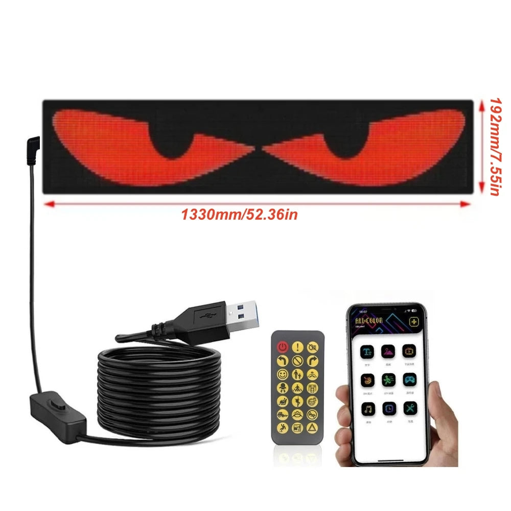 Led Eyes For Windshield Animated Glowing Car Eyes Flex LED Display Programmable Flexible LED Signs LED Screen For Car