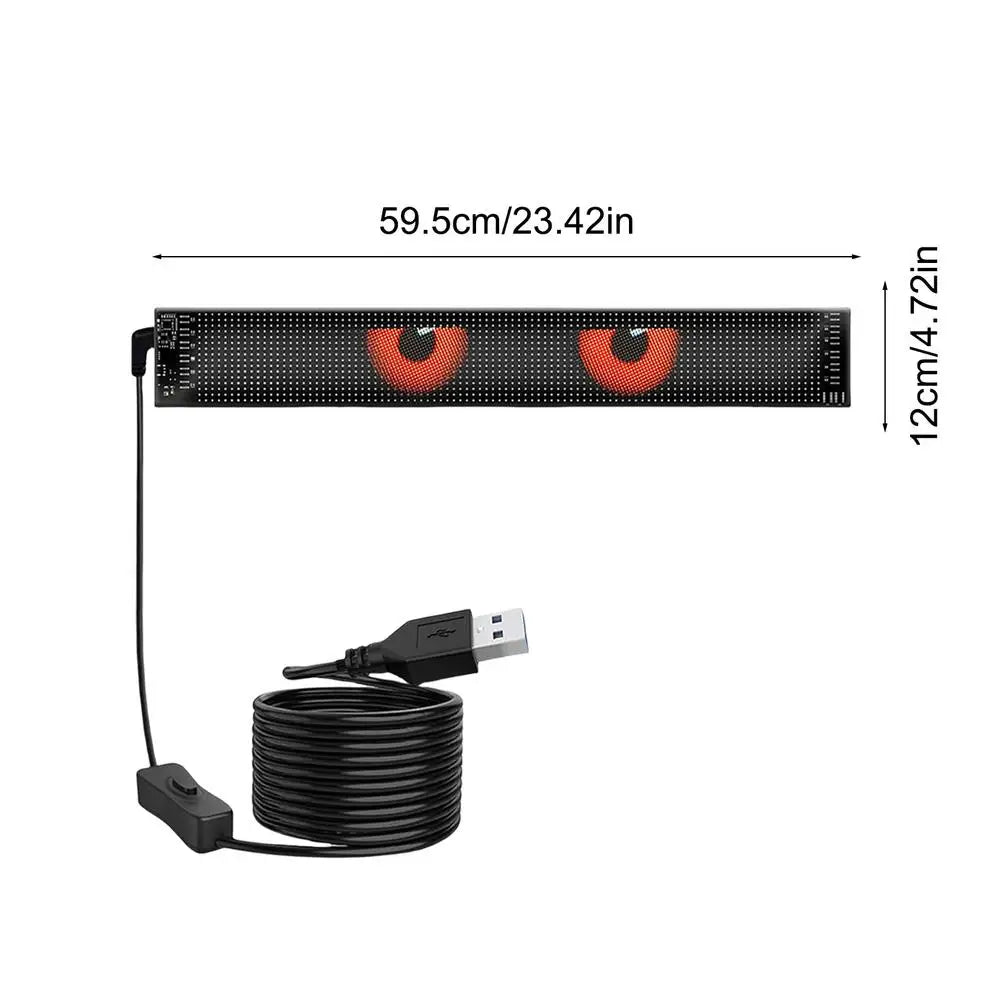 Car Devil Eyes Light LED Display For Windshield Waterproof Smart Programmable Car LED Display LED Funny Eye Light Signs Car Deco