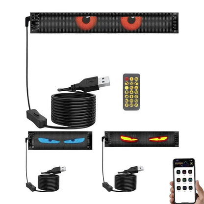 Car Devil Eyes Light LED Display For Windshield Waterproof Smart Programmable Car LED Display LED Funny Eye Light Signs Car Deco
