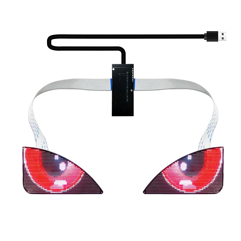 Blinking Eyes LED Display Panel  Eagle Eyes Winking Screen APP Programmable LED Eye Display Sign for Car Backpack Bag LED Screen