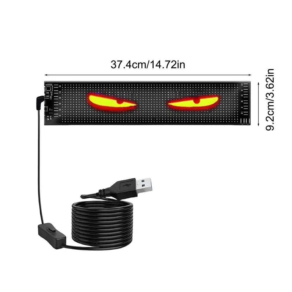 Car Devil Eyes Light LED Display For Windshield Waterproof Smart Programmable Car LED Display LED Funny Eye Light Signs Car Deco