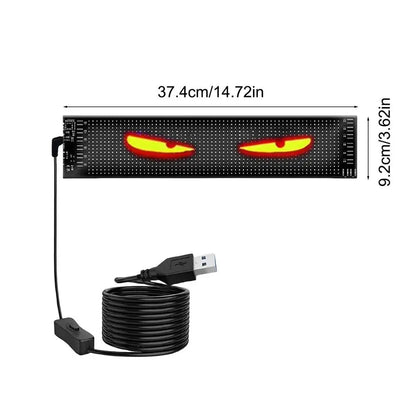 Car Devil Eyes Light LED Display For Windshield Waterproof Smart Programmable Car LED Display LED Funny Eye Light Signs Car Deco