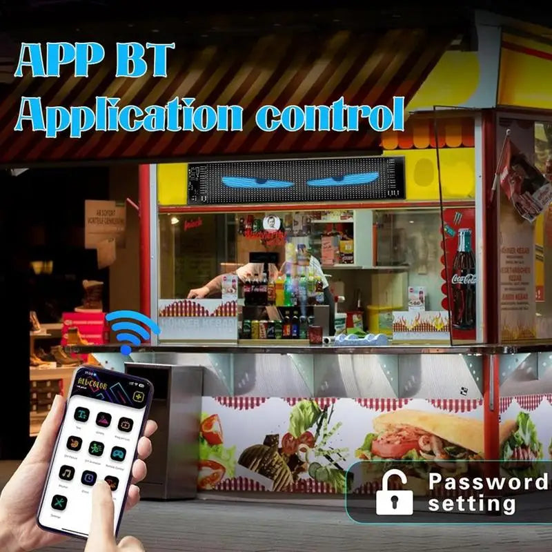 Car Devil Eyes Light LED Display For Windshield Waterproof Smart Programmable Car LED Display LED Funny Eye Light Signs Car Deco