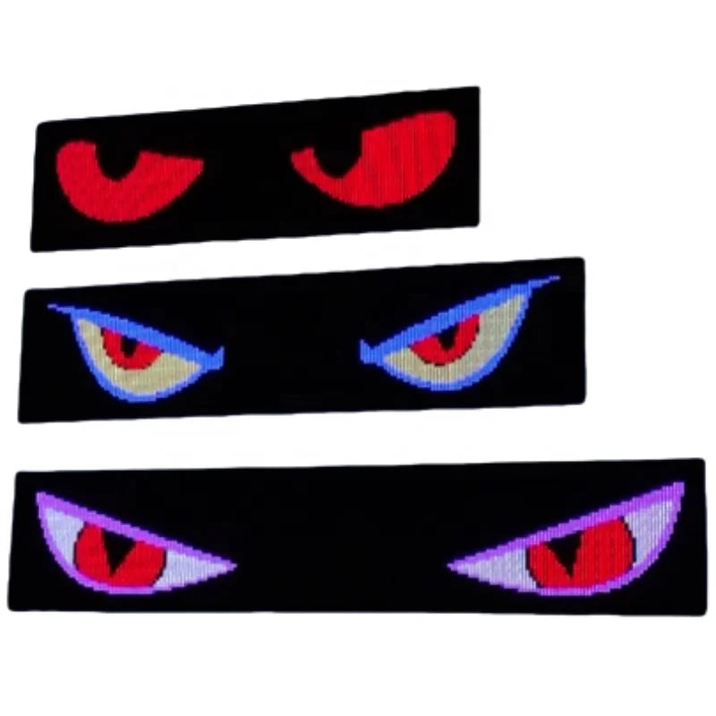 Truck Windshield Advertising Flexible LED Display Board APP Programmable RGB Text Screen Eyes Animated Digital LED Signage DC24V