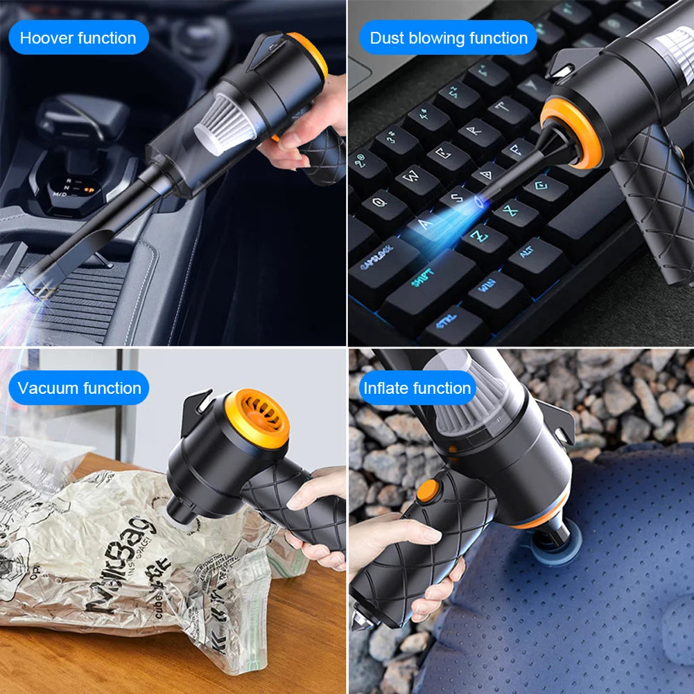 6 IN 1 Car Vacuum Cleaner Suction Blow Vaccum Vacum Wireless Home Handheld Charging Portable Mini Small Aspiradora Auto Machine