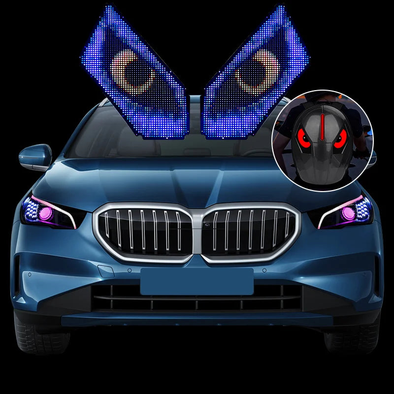 Blinking Eyes LED Display Panel  Eagle Eyes Winking Screen APP Programmable LED Eye Display Sign for Car Backpack Bag LED Screen