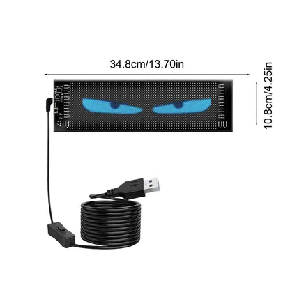 Car Devil Eyes Light LED Display For Windshield Waterproof Smart Programmable Car LED Display LED Funny Eye Light Signs Car Deco